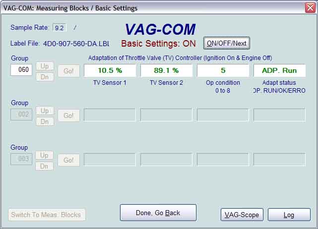 Basic Settings in KWP-2000