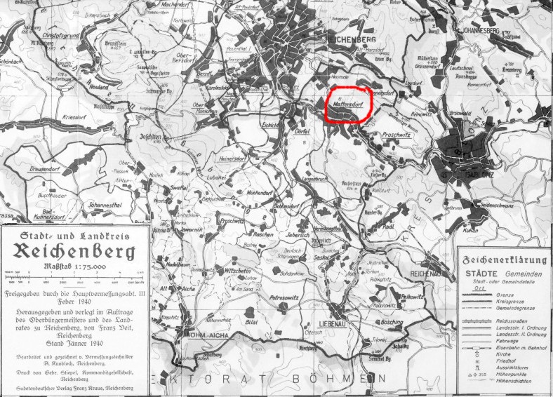 Maffersdorf in 1940