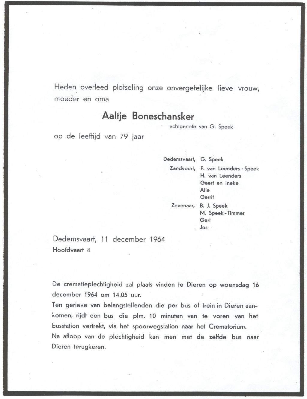 Aaltje Boneschansker
